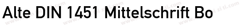 Alte DIN 1451 Mittelschrift Bold字体转换